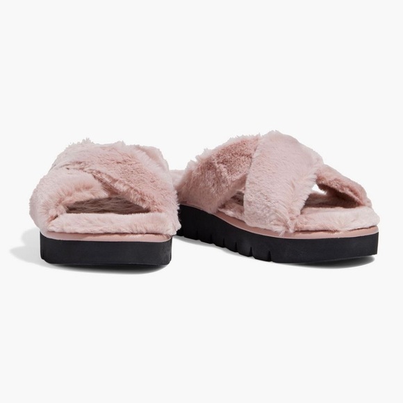 STUART WEITZMAN Roza Lift Chill Faux Fur Platform Slides - Women’s Size 8 - New - Picture 3 of 10